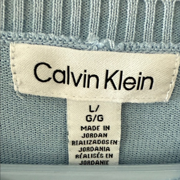 Calvin Klein Lightweight Women's Soft Crewneck Sweater in Light Blue Large - Picture 2 of 7